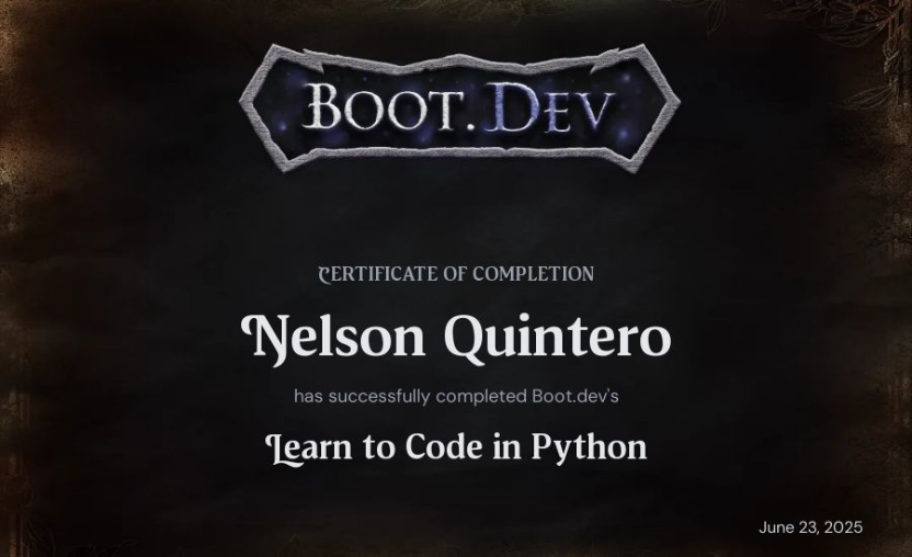 Code in Python Certificate